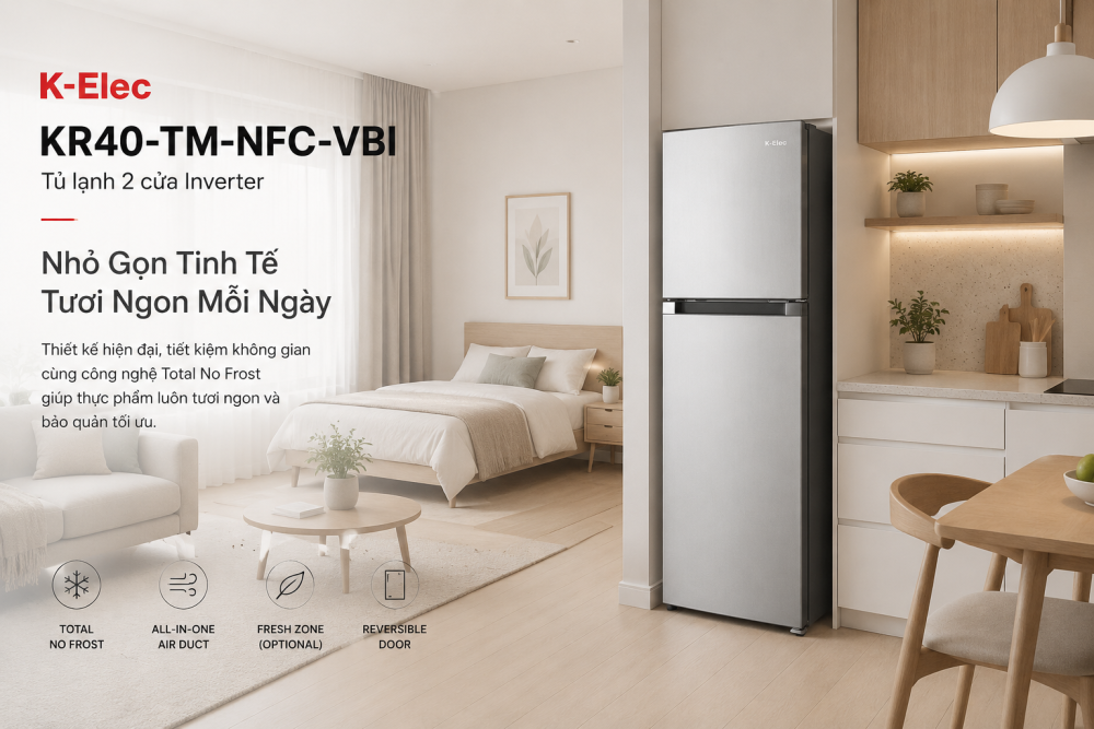 1 Tủ Lạnh K-Elec KR40-TM-NFC-VBI