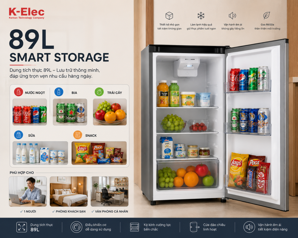 3 Tủ Lạnh Mini K-Elec KR14-SDC-VSC