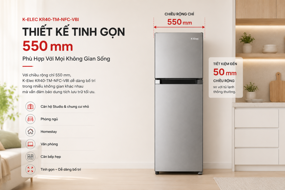 4 Tủ Lạnh K-Elec KR40-TM-NFC-VBI